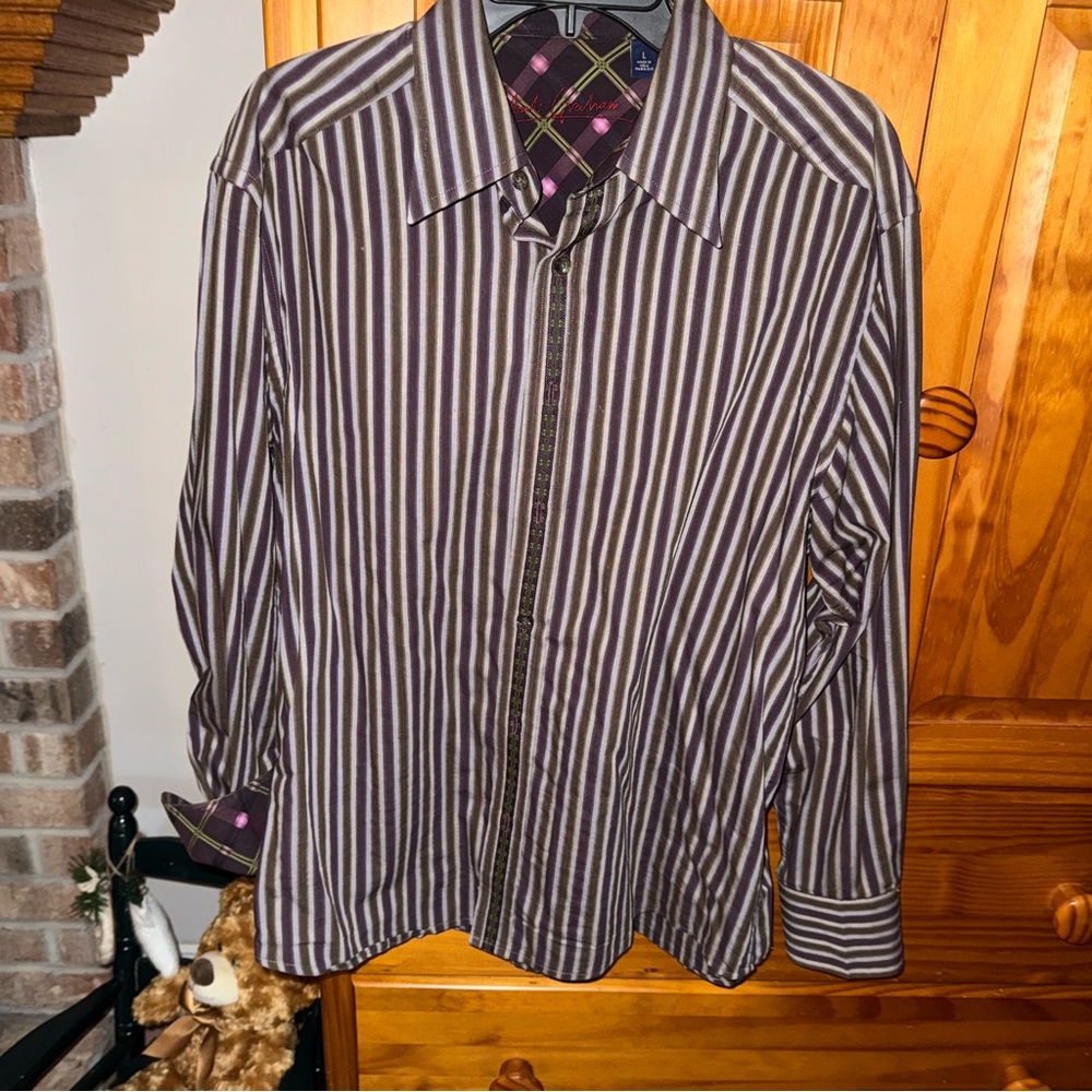 Striped Button-Up Shirt